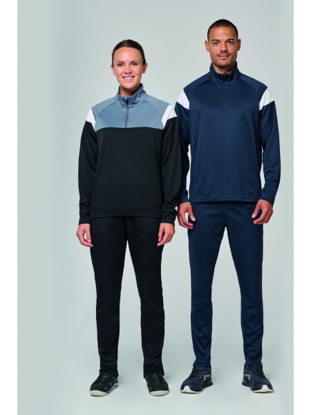 Felpa da allenamento mezza zip personalizzata unisex Proact
