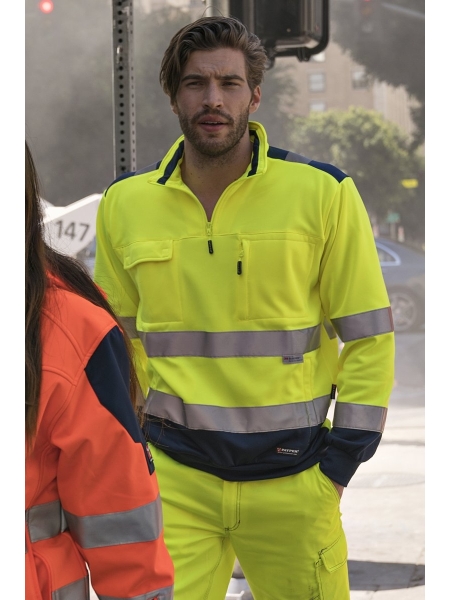 Felpa da uomo ad alta visibilità Vision con bande 3M personalizzabile