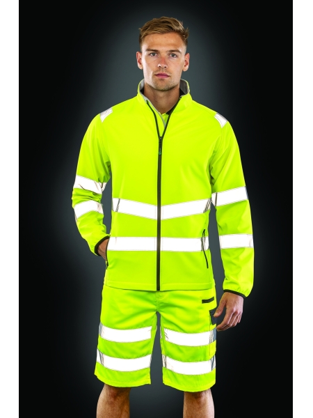 Giacca alta visibilità personalizzata Result softshell riciclata