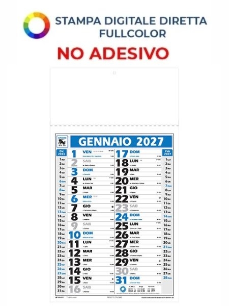 Calendario olandese mensile personalizzato Mini 24.5 x 44.5 cm