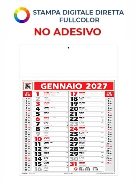 Calendario da parete olandese personalizzato Medio 33 x 44 cm