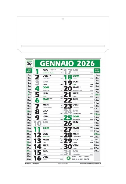 Calendario olandese personalizzato Passafoglio Mini 27,5 x 44,5 cm