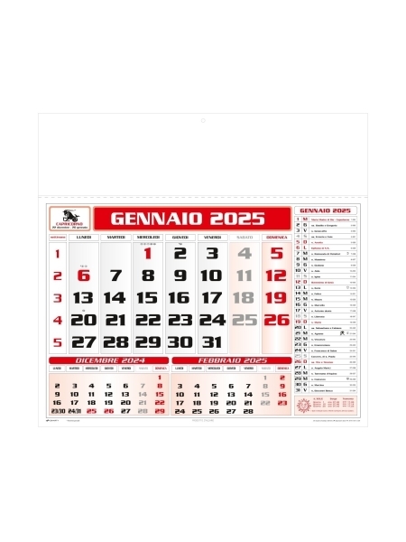 Calendario americano personalizzabile United States 43 x 41 cm