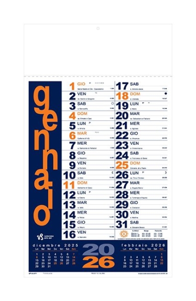 Calendario olandese personalizzato Shocking 31 x 53 cm