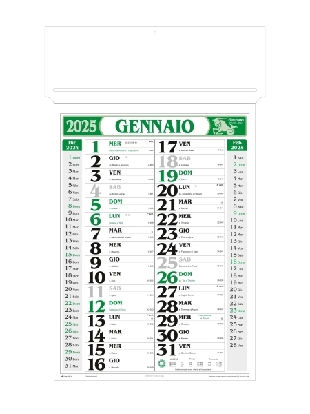 Calendario olandese personalizzato Passafoglio 34 x 53,5 cm