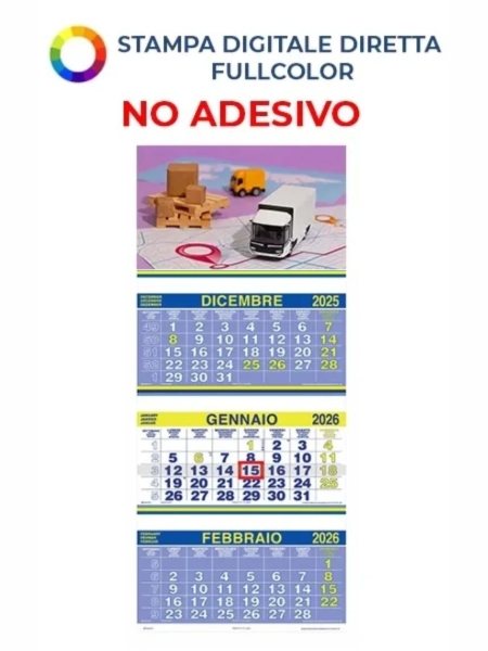 Calendario trittico trimestrale personalizzato Trittico Lusso 33 x 79 cm