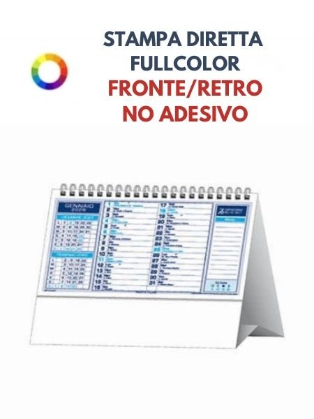 Calendario da scrivania personalizzato Classico 19 x 14.5 cm
