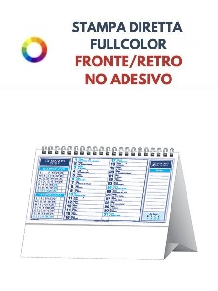 Calendario da scrivania personalizzato Classico 19 x 14.5 cm