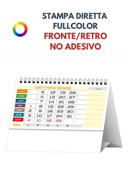 Calendario da scrivania personalizzato Format 19,5 x 12,5 cm