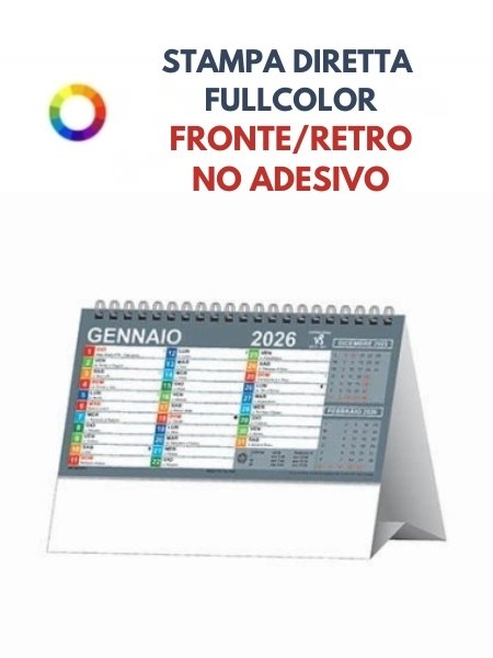Calendario da scrivania personalizzato Color Tavolo 14,5 x 19 cm