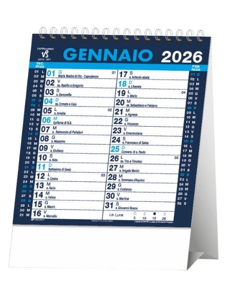 Calendario da scrivania personalizzato in carta naturale Canadese 14,5 x 19