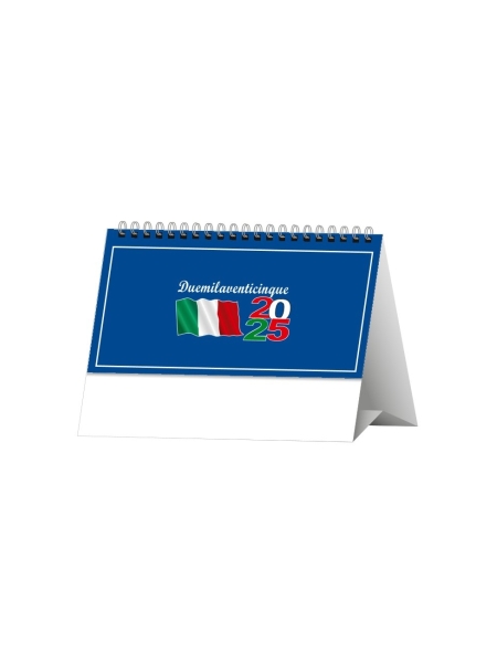 Calendario da tavolo in carta patinata opaca personalizzato Tricolore 19 x 14,5 cm
