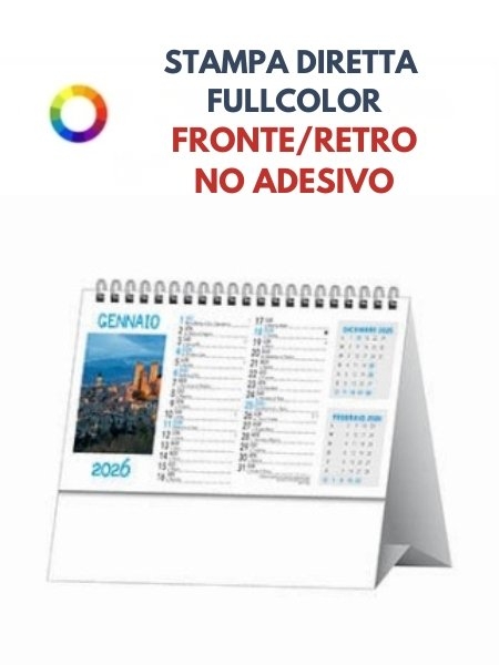 Calendario Città d'Italia 14,5 x 19 cm da tavolo personalizzato