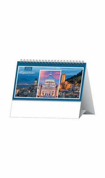 Calendario da tavolo personalizzato Città d'Italia 14,5 x 19 cm