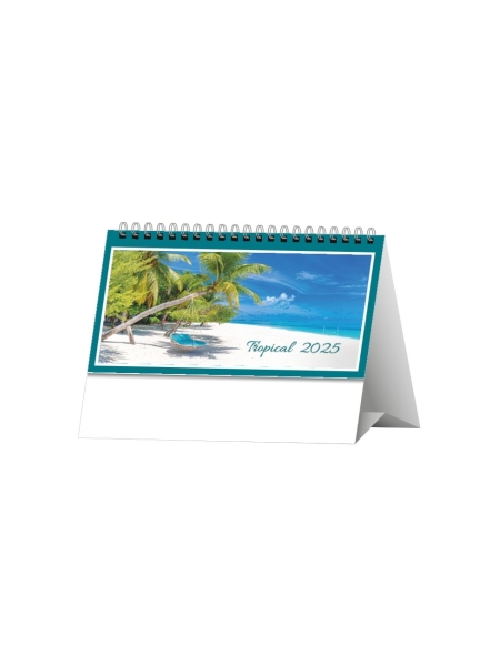 Calendario da tavolo personalizzato Tropical 14,5 x 19 cm