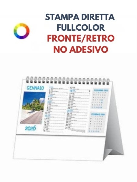 Calendario da tavolo personalizzato Tropical 14,5 x 19 cm