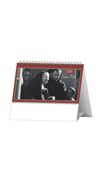 Calendario da tavolo personalizzato San Pio 14,5 x 19 cm