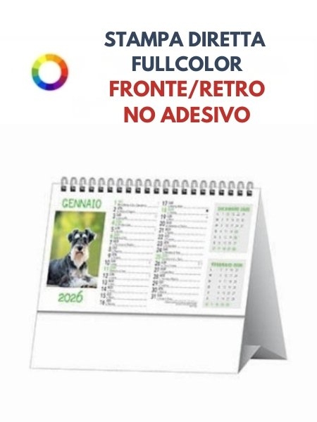 Calendario Cani e Gatti da tavolo personalizzato 14,5 x 19 cm