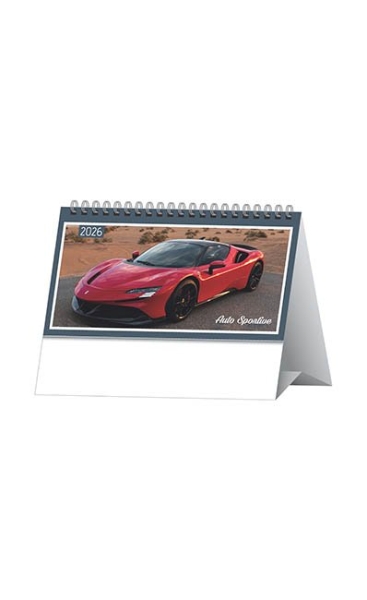 Calendario da tavolo personalizzato Auto Sportive 14,5 x 19 cm