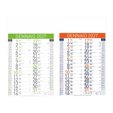 Calendario Olandese Da Parete Light personalizzabile 28,8 x 47 cm