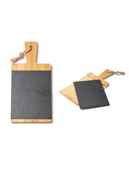 Tagliere In Bamboo E Ardesio Dorio personalizzabile