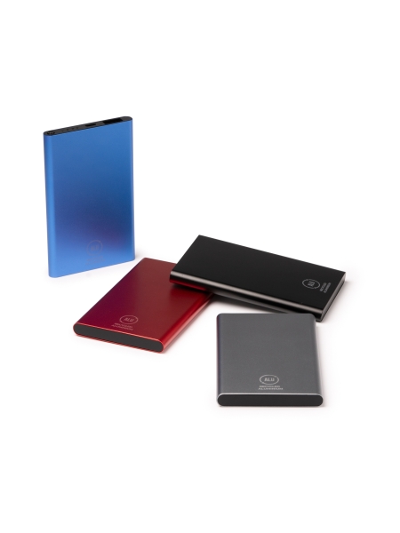 Power bank 4000 mAh in alluminio riciclato Beta personalizzabile