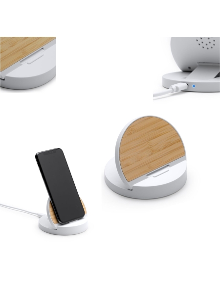 Caricabatteria In Bamboo E ABS Dino personalizzabile