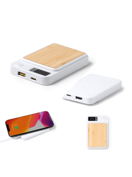 Power Bank In Bamboo E ABS Riciclato Zaire