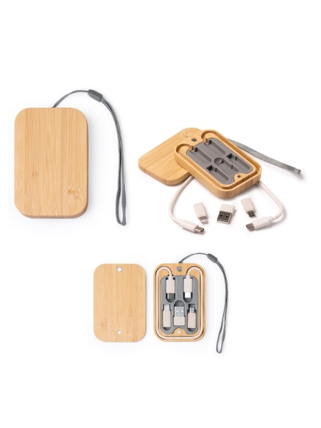 Set Cavi Di Ricarica In ABS E Bamboo Erik