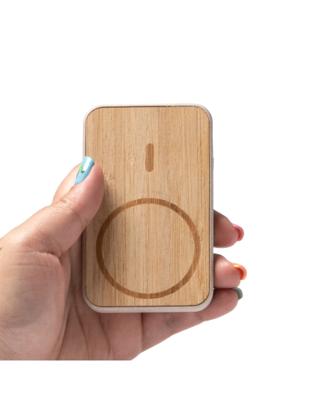 Power Bank in Bamboo E Fibra Di Frumento Oregor