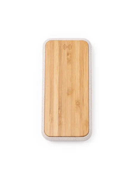 Power Bank in Bamboo E Fibra Di Frumento Ambro