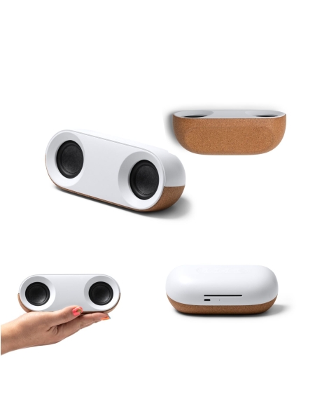 Cassa In ABS Riciclato E Sughero Alexa personalizzabile