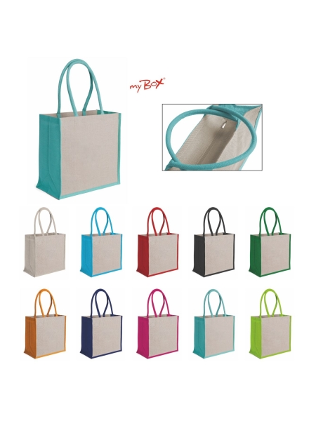 Borsa Mare In Juta E Cotone Dalia personalizzabile
