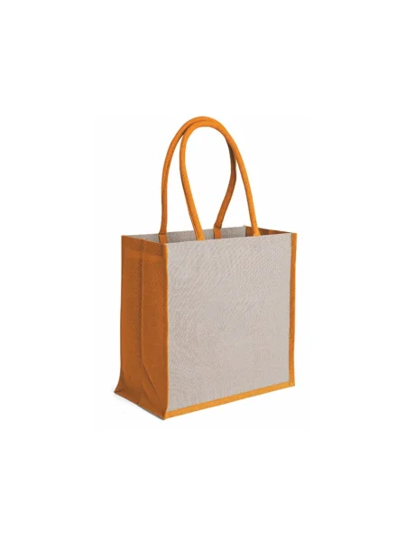 Borsa mare in juta e cotone personalizzabile Dalia