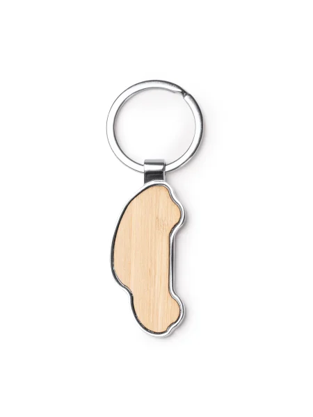 Portachiavi in bamboo e metallo personalizzabile Cary