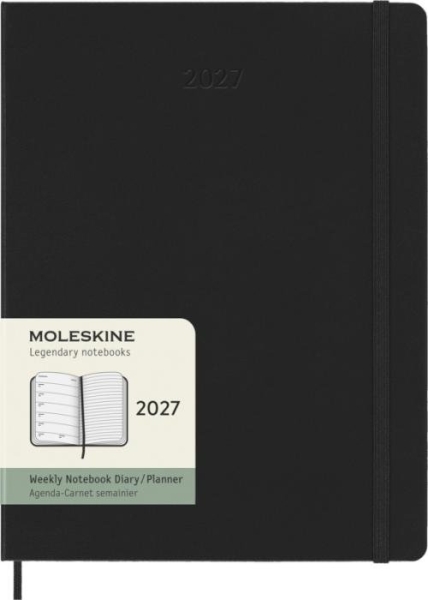 Agenda Moleskine settimanale 12 mesi formato XL con copertina rigida
