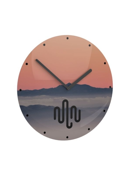 Orologio da parete tondo Interamente personalizzato Premium 240mm lancette nere