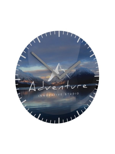 Orologio da parete tondo Interamente personalizzato Premium 240mm lancette argentate