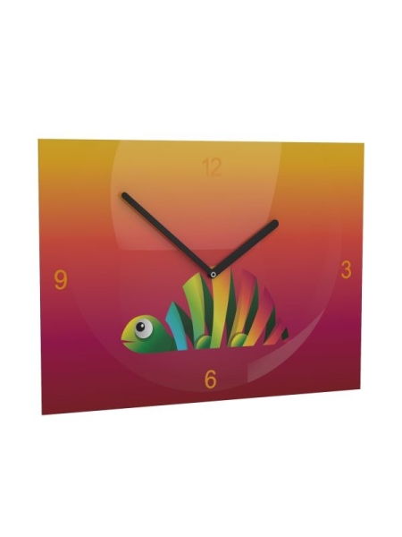 Orologio da parete Premium rettangolare interamente personalizzato 24 x 35 cm Lancette nere