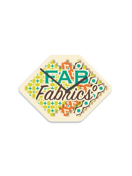 Orologio da parete a forma variabile interamente personalizzato lancette nere