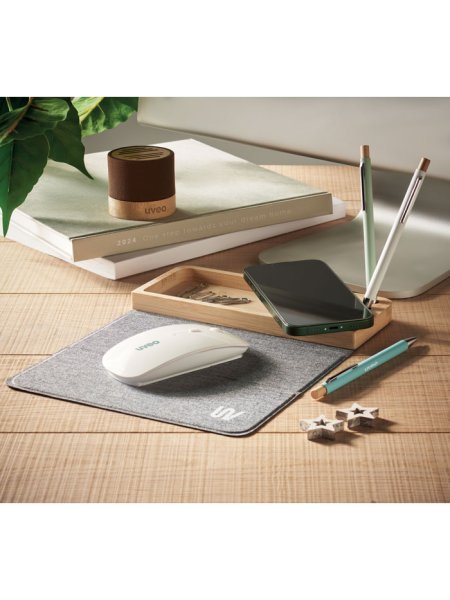 Caricabatterie wireless in Bamboo