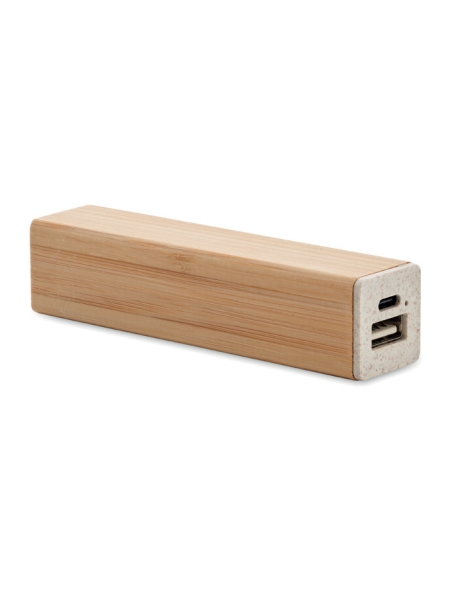 Power bank 2200 mAh in bamboo