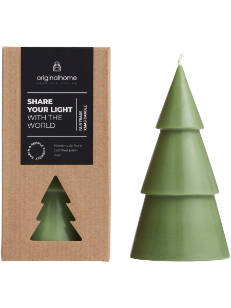 Candela a forma di albero di Natale Matcha - formato grande Original Home