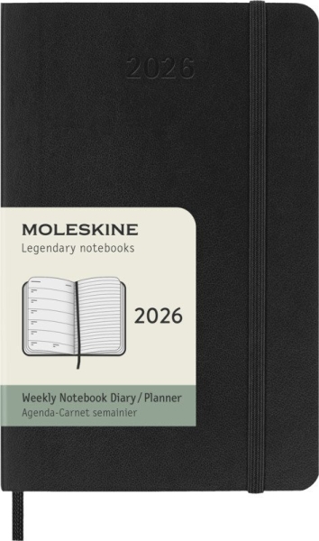 Agenda settimanale tascabile 12 mesi con copertina morbida Moleskine