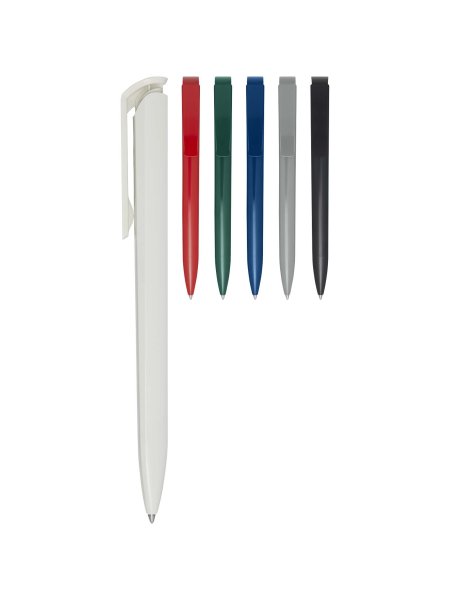 Penne plastica riciclata con inchiostro blu Lucia