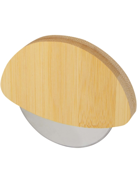 Rotella tagliapizza in acciaio inox e bamboo Navajo