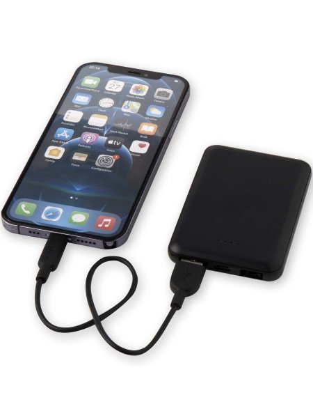 Power bank da 5000 mAh di Tipo C in plastica riciclata Asama