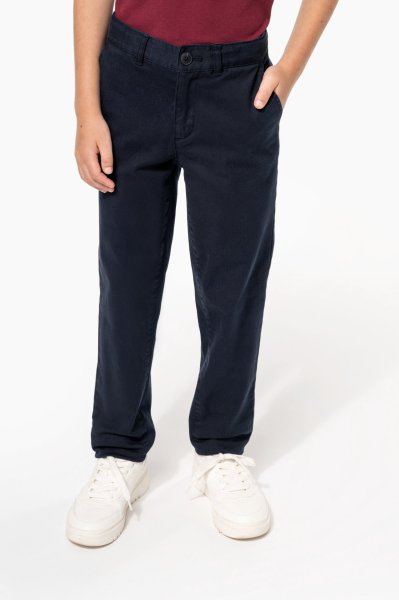 Pantaloni eleganti bambino personalizzabili Kariban Chino Trousers