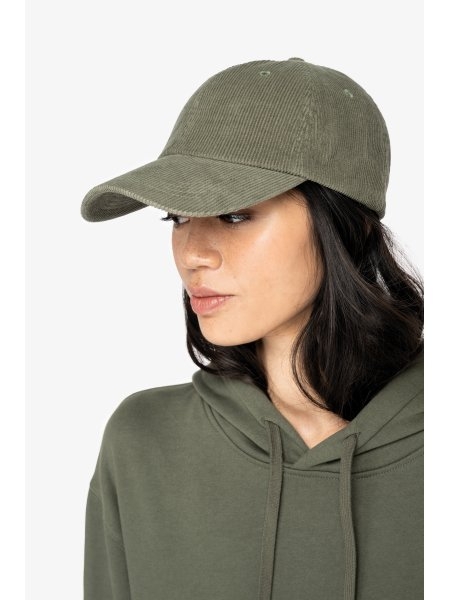 Cappellino unisex in velluto a costine ecosostenibile a 6 pannelli Native Spirit
