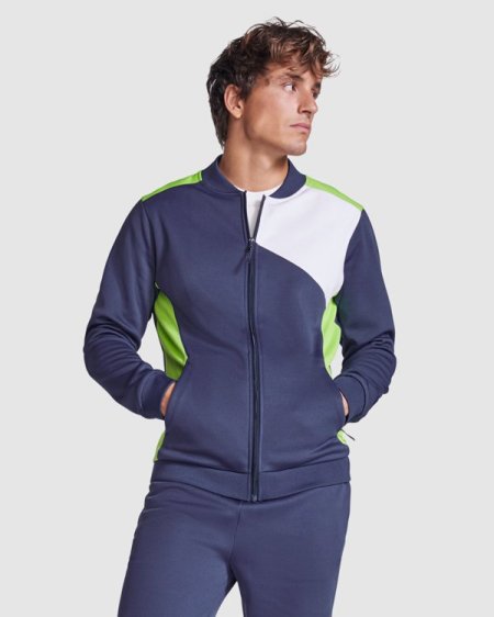 Giacca sportiva con zip adulto unisex e bambino personalizzabile Roly Leros